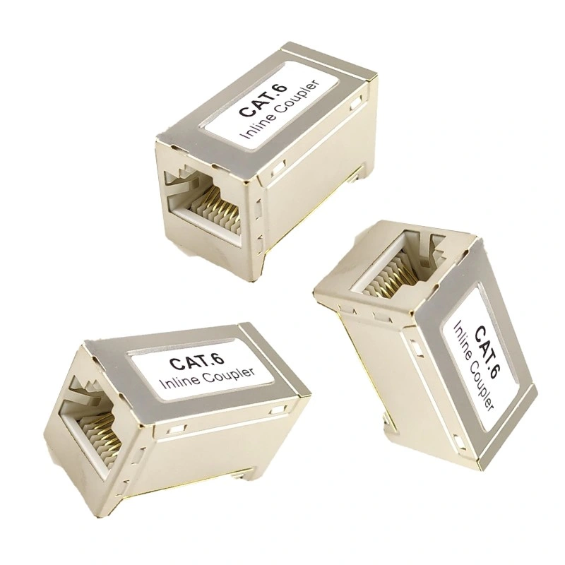 Cat5e/CAT6/CAT6A FTP/STP RJ45-RJ45 8p8c Shielded Inline Coupler Keystone Jack RJ45 Connector Network FTP Inline Coupler Module Jack