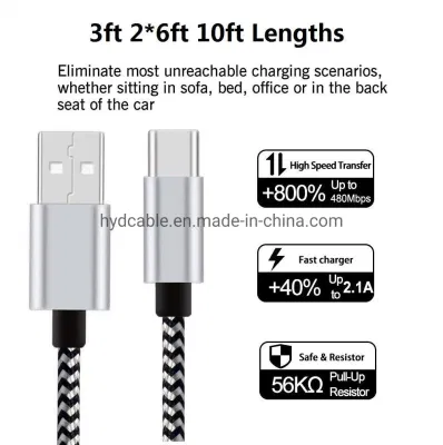 新到着 1 メートル/2 メートル/3 メートル携帯電話ミニ USB データケーブル I 電話用ラウンド携帯電話データケーブル I 電話充電ケーブル