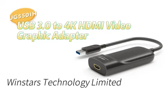 USB 3.0 - 4K HDMI ビデオ グラフィック アダプター